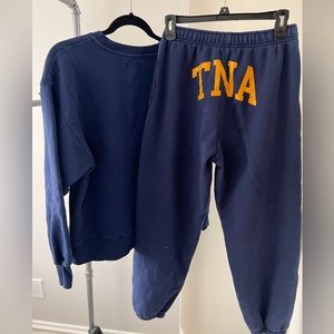 TNA navy sweatsuit